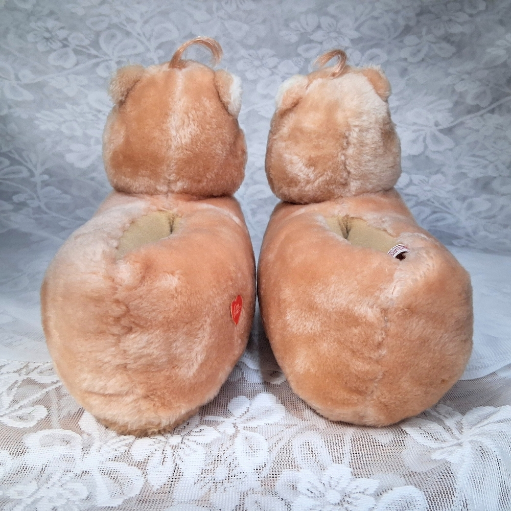 Vintage 1984 Care Bears Slippers Tenderheart Bear - Picture 6 of 14